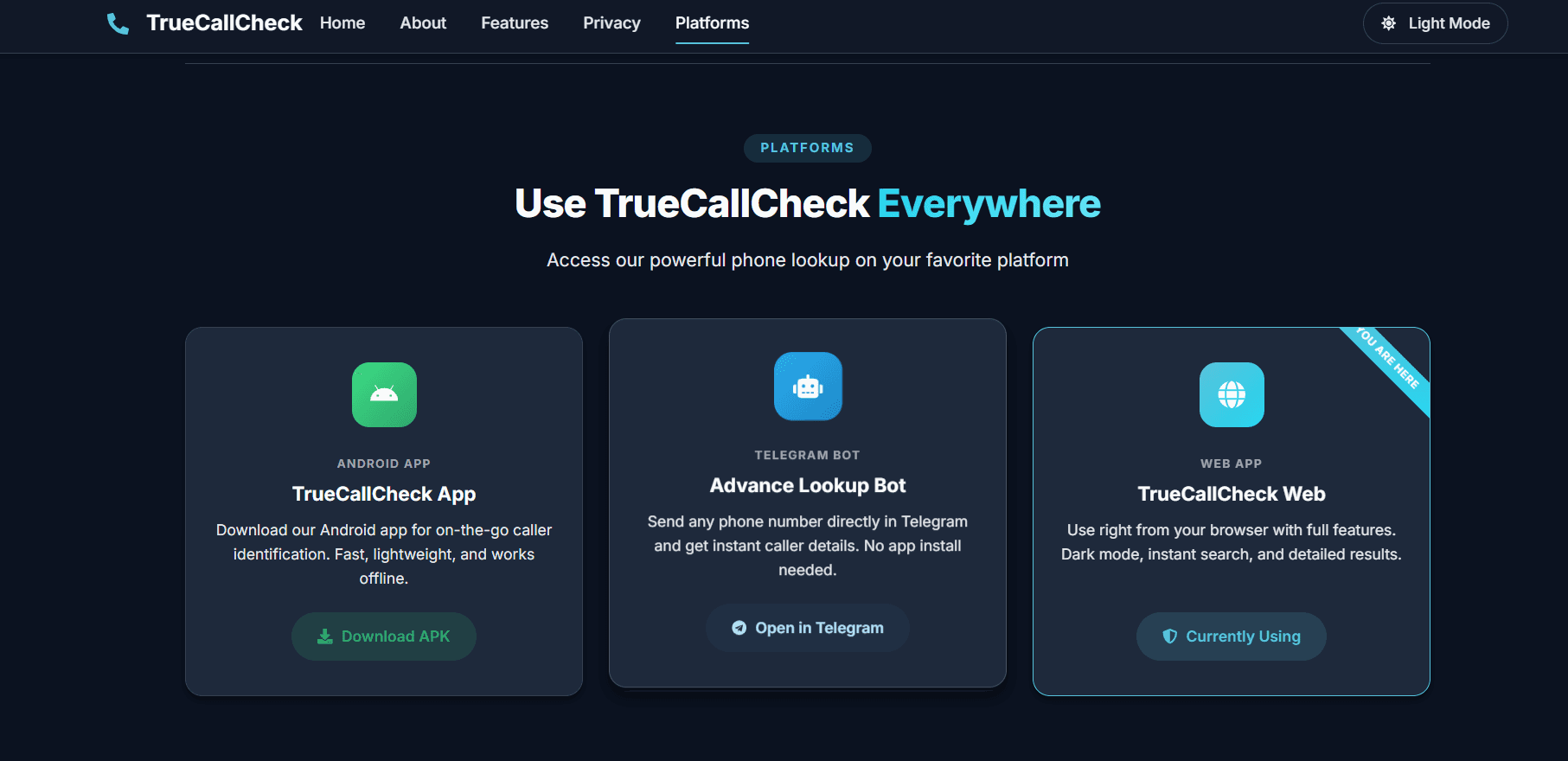 TrueCallCheck Web — screenshot 5