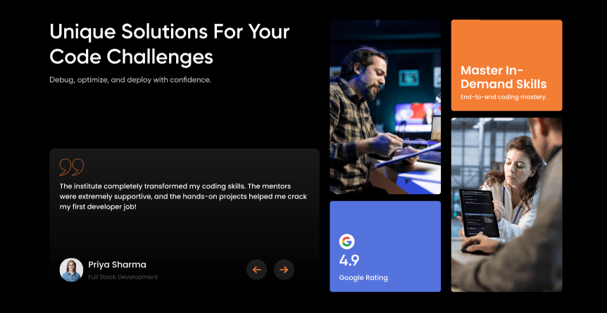 Coaching Institute Landing Page — screenshot 6